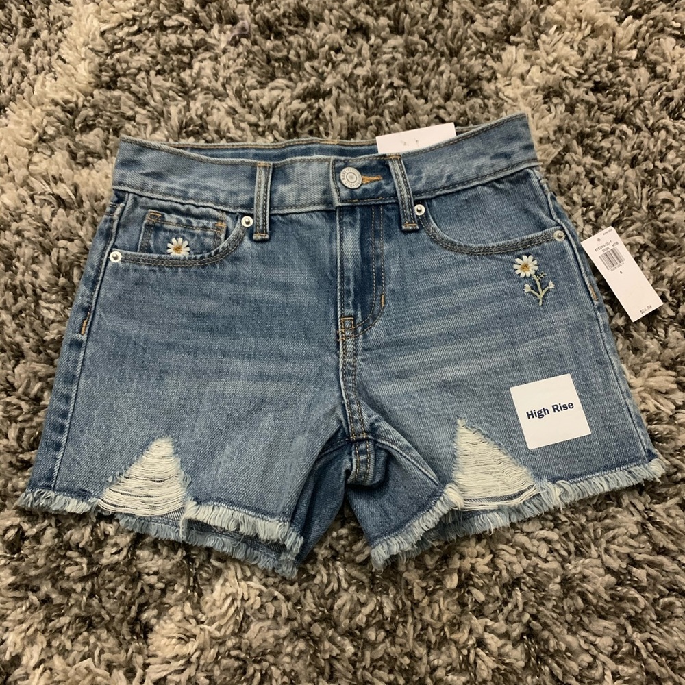 Old Navy high rise distressed shorts for girls